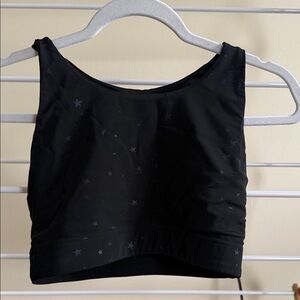 Terez Black Star Crop Top